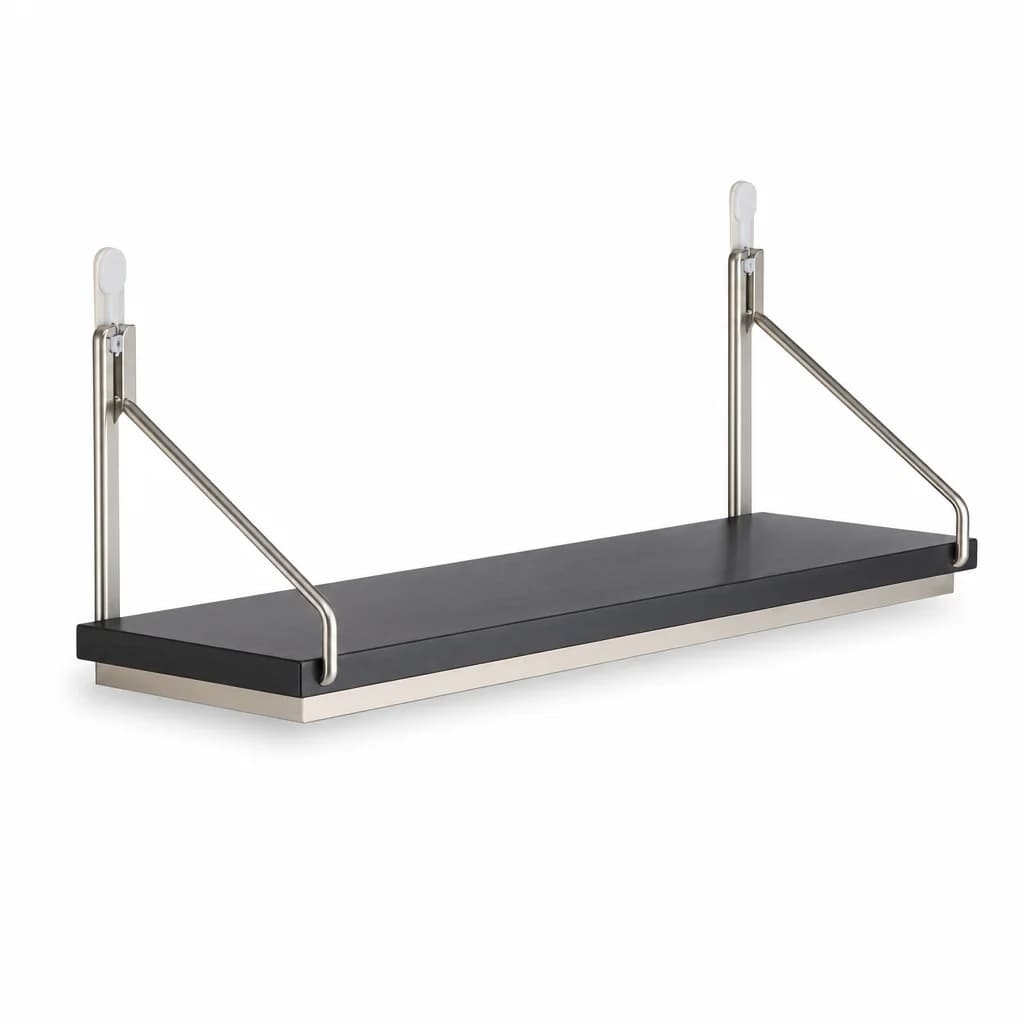 No-Punch Wooden Wall Shelf